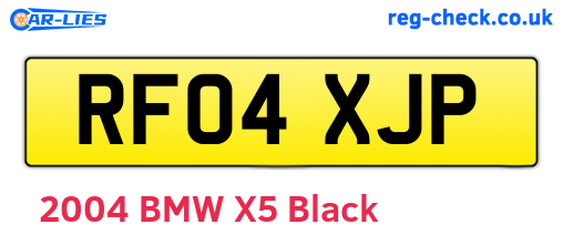 RF04XJP are the vehicle registration plates.