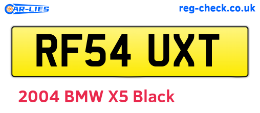 RF54UXT are the vehicle registration plates.