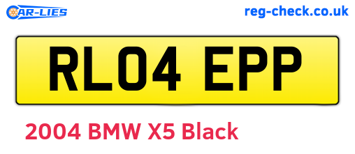 RL04EPP are the vehicle registration plates.