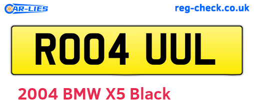 RO04UUL are the vehicle registration plates.