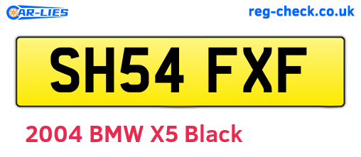 SH54FXF are the vehicle registration plates.