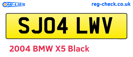 SJ04LWV are the vehicle registration plates.