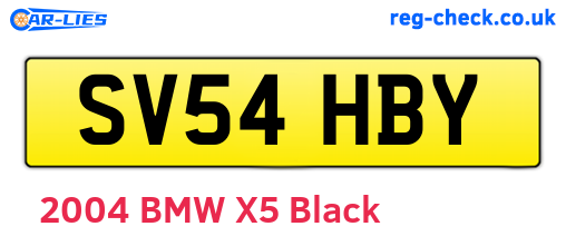SV54HBY are the vehicle registration plates.