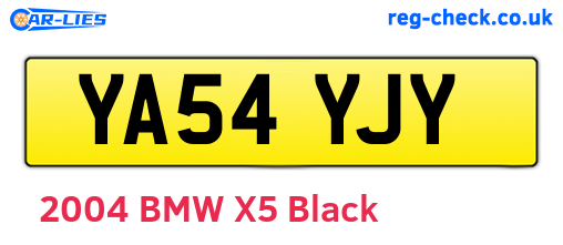 YA54YJY are the vehicle registration plates.