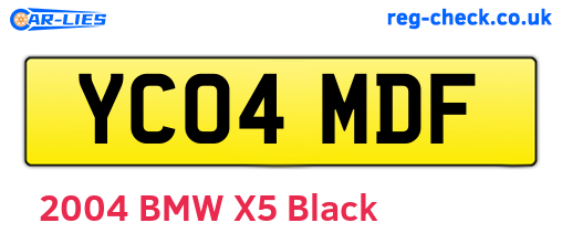 YC04MDF are the vehicle registration plates.