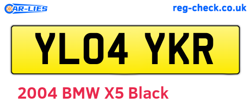 YL04YKR are the vehicle registration plates.