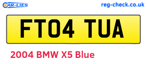 FT04TUA are the vehicle registration plates.