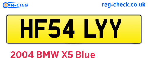 HF54LYY are the vehicle registration plates.