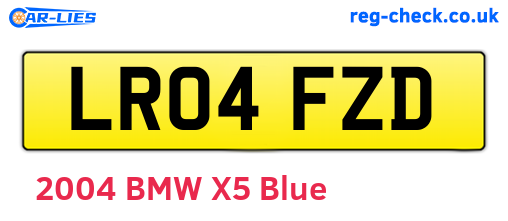 LR04FZD are the vehicle registration plates.