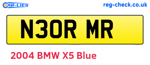 N30RMR are the vehicle registration plates.