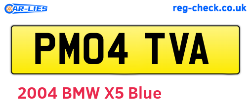 PM04TVA are the vehicle registration plates.