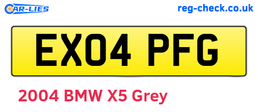 EX04PFG are the vehicle registration plates.