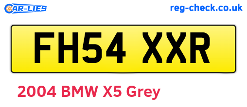 FH54XXR are the vehicle registration plates.