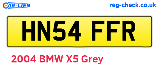 HN54FFR are the vehicle registration plates.
