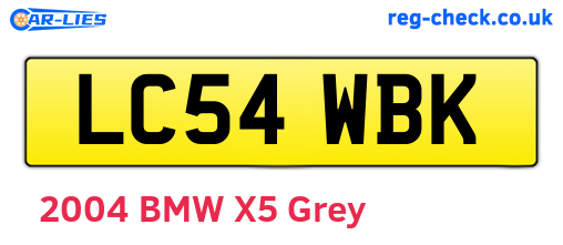 LC54WBK are the vehicle registration plates.
