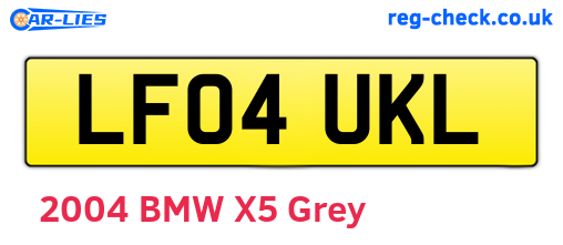 LF04UKL are the vehicle registration plates.