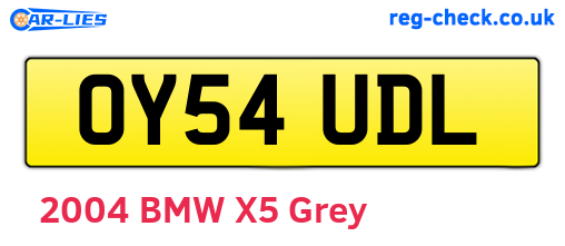 OY54UDL are the vehicle registration plates.