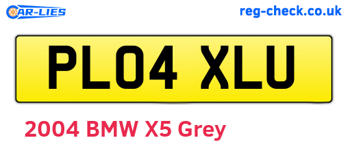 PL04XLU are the vehicle registration plates.