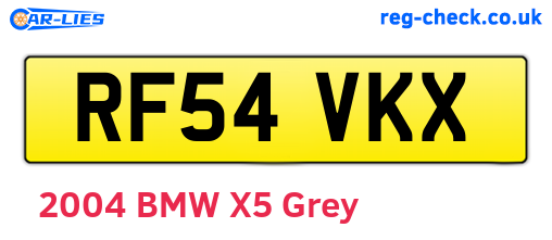 RF54VKX are the vehicle registration plates.