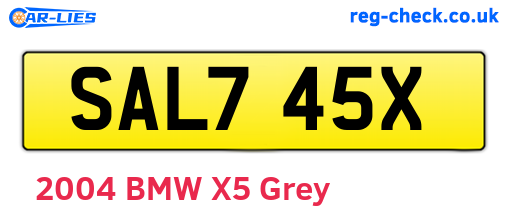 SAL745X are the vehicle registration plates.