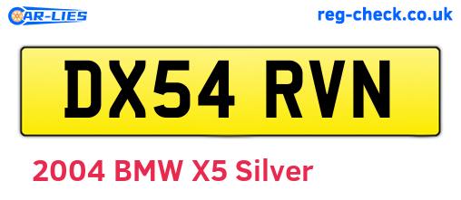 DX54RVN are the vehicle registration plates.