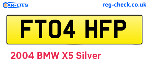 FT04HFP are the vehicle registration plates.