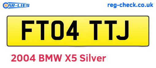 FT04TTJ are the vehicle registration plates.