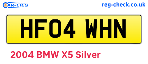 HF04WHN are the vehicle registration plates.