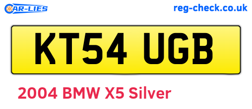 KT54UGB are the vehicle registration plates.