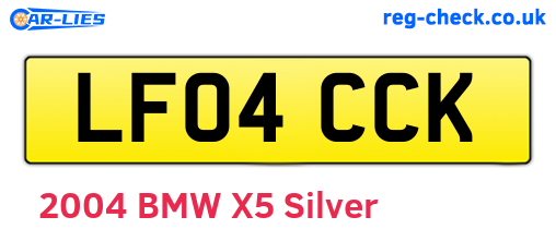 LF04CCK are the vehicle registration plates.