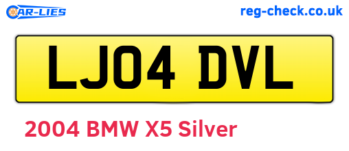 LJ04DVL are the vehicle registration plates.