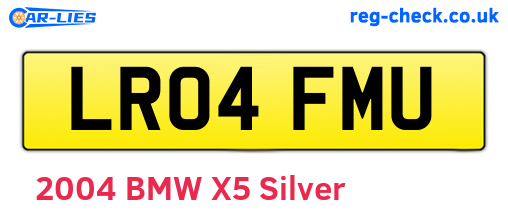 LR04FMU are the vehicle registration plates.