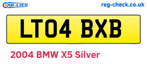 LT04BXB are the vehicle registration plates.