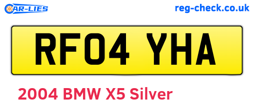RF04YHA are the vehicle registration plates.