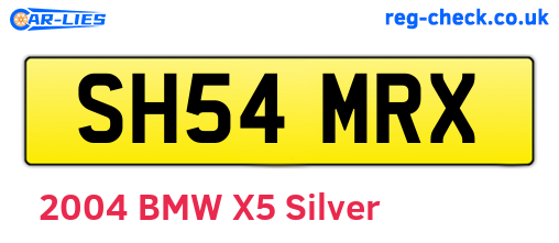 SH54MRX are the vehicle registration plates.