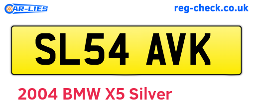 SL54AVK are the vehicle registration plates.