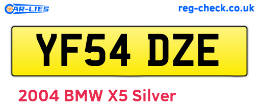 YF54DZE are the vehicle registration plates.