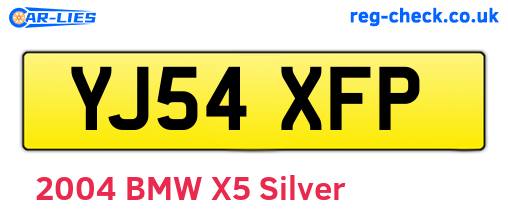 YJ54XFP are the vehicle registration plates.