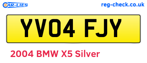 YV04FJY are the vehicle registration plates.