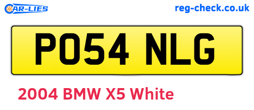 PO54NLG are the vehicle registration plates.