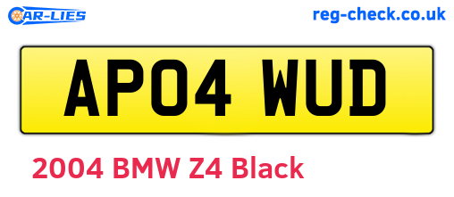 AP04WUD are the vehicle registration plates.