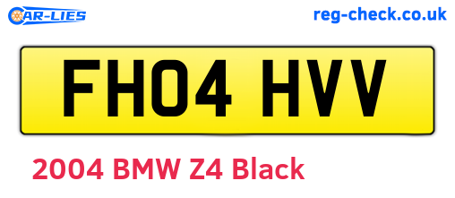 FH04HVV are the vehicle registration plates.