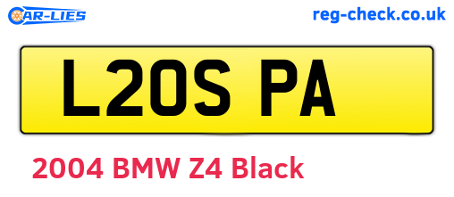 L20SPA are the vehicle registration plates.