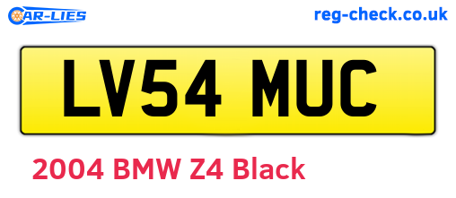 LV54MUC are the vehicle registration plates.