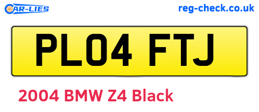 PL04FTJ are the vehicle registration plates.