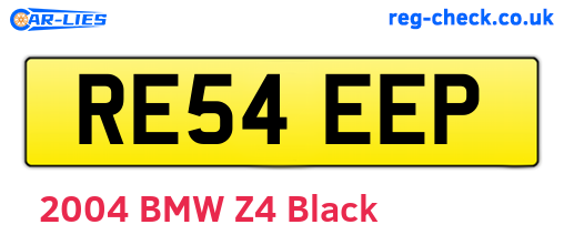 RE54EEP are the vehicle registration plates.