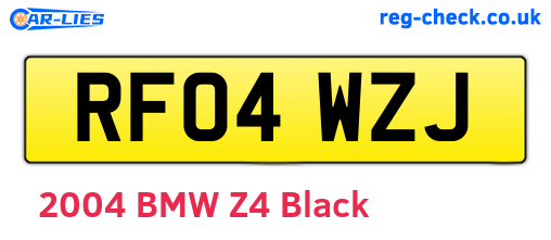 RF04WZJ are the vehicle registration plates.