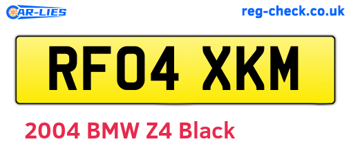 RF04XKM are the vehicle registration plates.