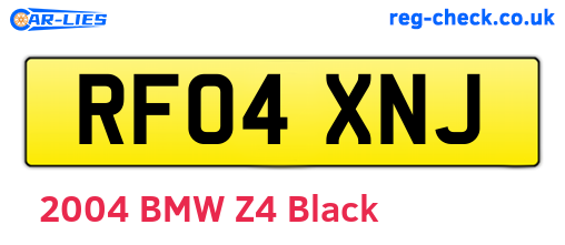 RF04XNJ are the vehicle registration plates.