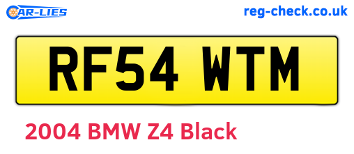RF54WTM are the vehicle registration plates.